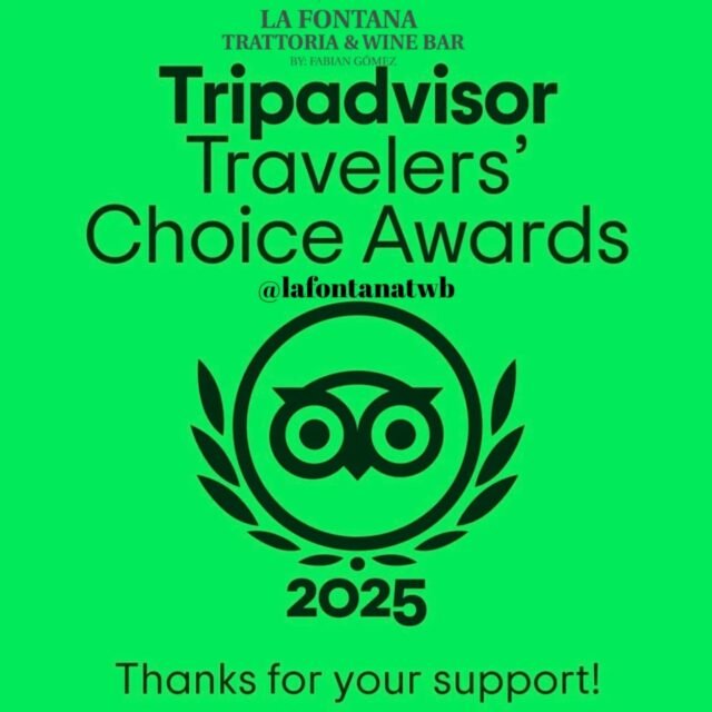 ✨ ¡Ganamos el Travelers’ Choice 2025! ✨
Gracias por elegirnos, por recomendarnos y por vivir Italia con nosotros en Cartagena.
Este premio es de ustedes. ❤️🇮🇹
@lafontanatwb
#TravelersChoice2025 #LaFontanaTWB #Cartagena #Bocagrande #ItalianRestaurant