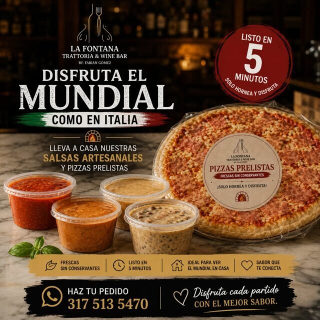 ⚽ RETO:
Envíale este post al amigo que siempre llega a ver el partido con las manos vacías. 😂
🍕 Que esta vez llegue con una Pizza Prelista de La Fontana. O con las salsas para preparar la Pasta en Casa...
📲 317 513 5470
#LaFontana #Cartagena #PizzaEnCasa #PastaItaliana #MundialDeClubes FoodieCartagena ItalianFood PizzaLovers